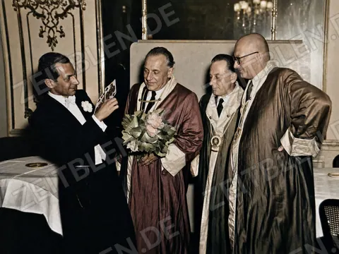 Kartenvorführung für Kongressteilnehmer beim Zauberwettstreit 1950