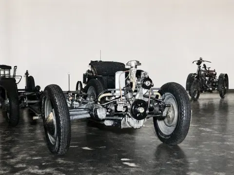 Volkswagen-Chassis mit Boxermotor im Deutschen Museum
