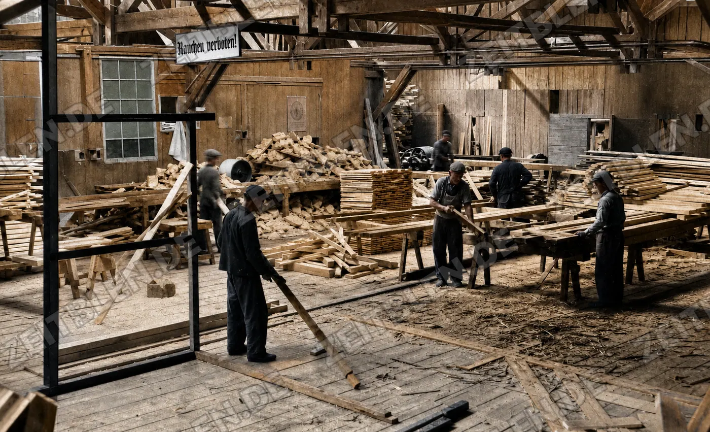 Werkstatthalle im Sägewerk Hatz in Wolfratshausen