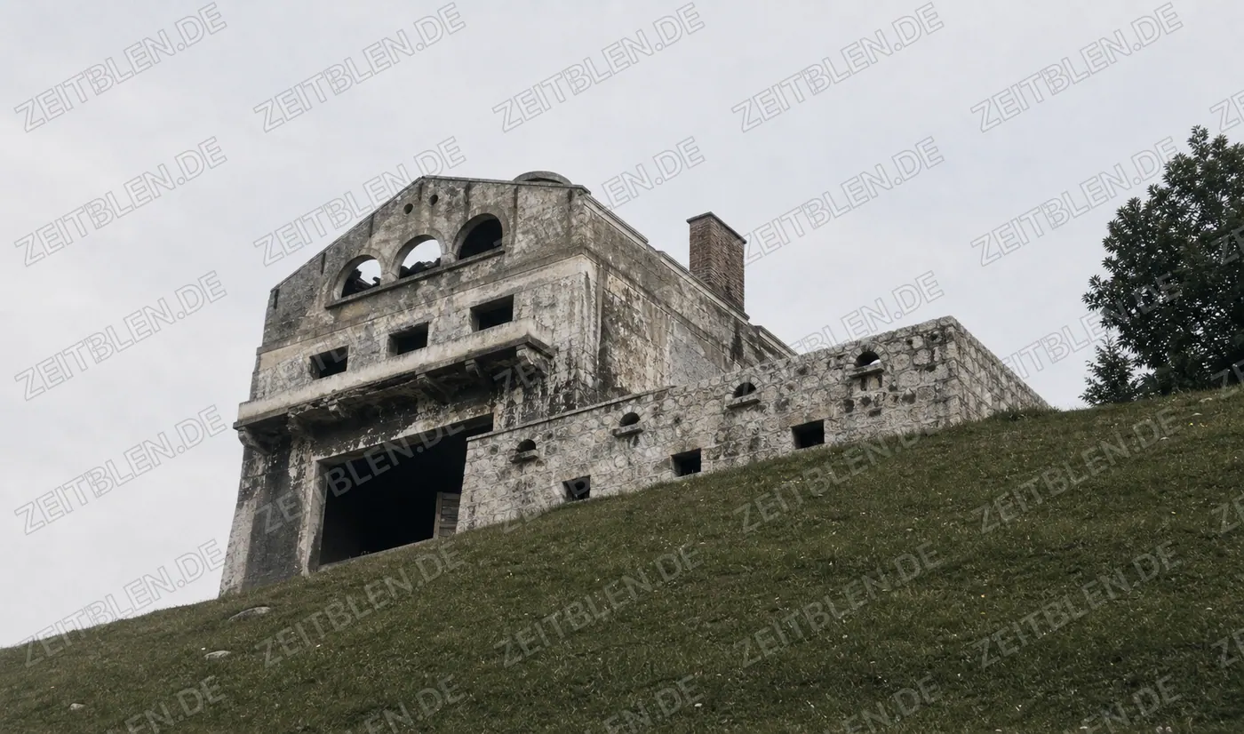 Ruine des Berghofs am Hang des Obersalzbergs