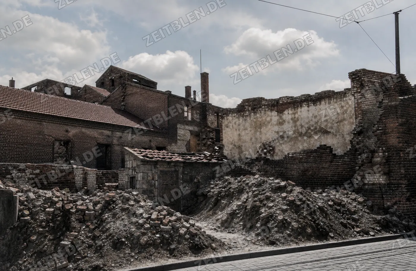 Zerstörter Hinterhof in München, vermutlich 27. Juni 1949