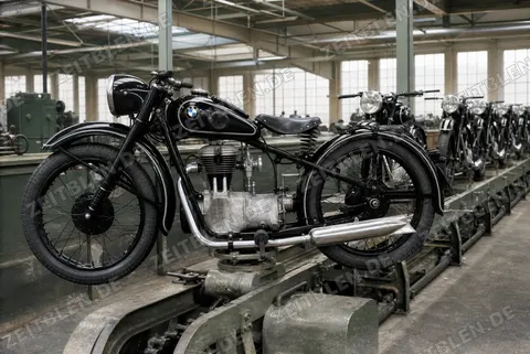 BMW R 24 auf der Montagelinie in München