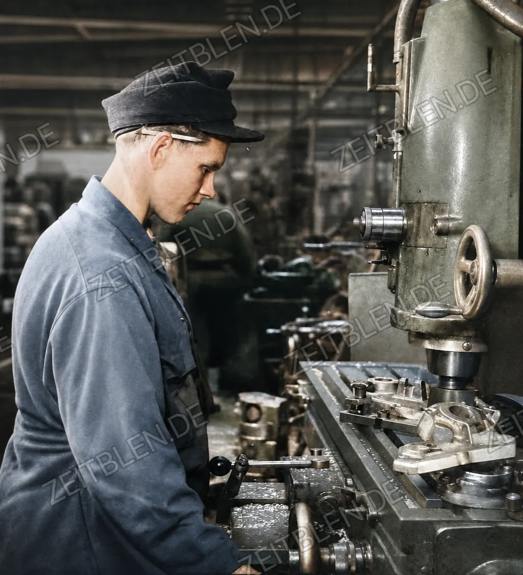 BMW-Reportage: Arbeiter an einer Werkzeugmaschine