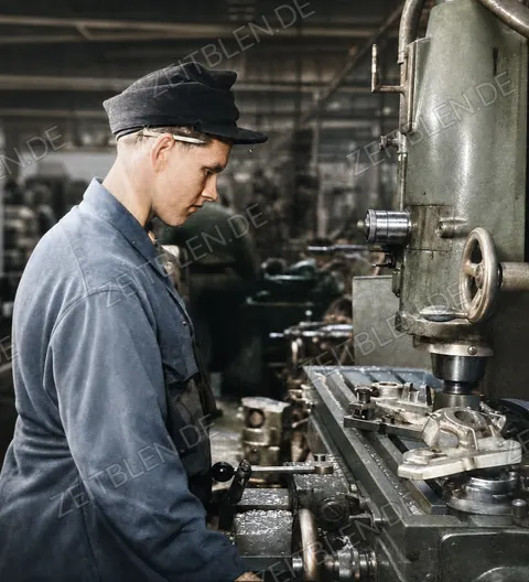 BMW-Reportage: Arbeiter an einer Werkzeugmaschine