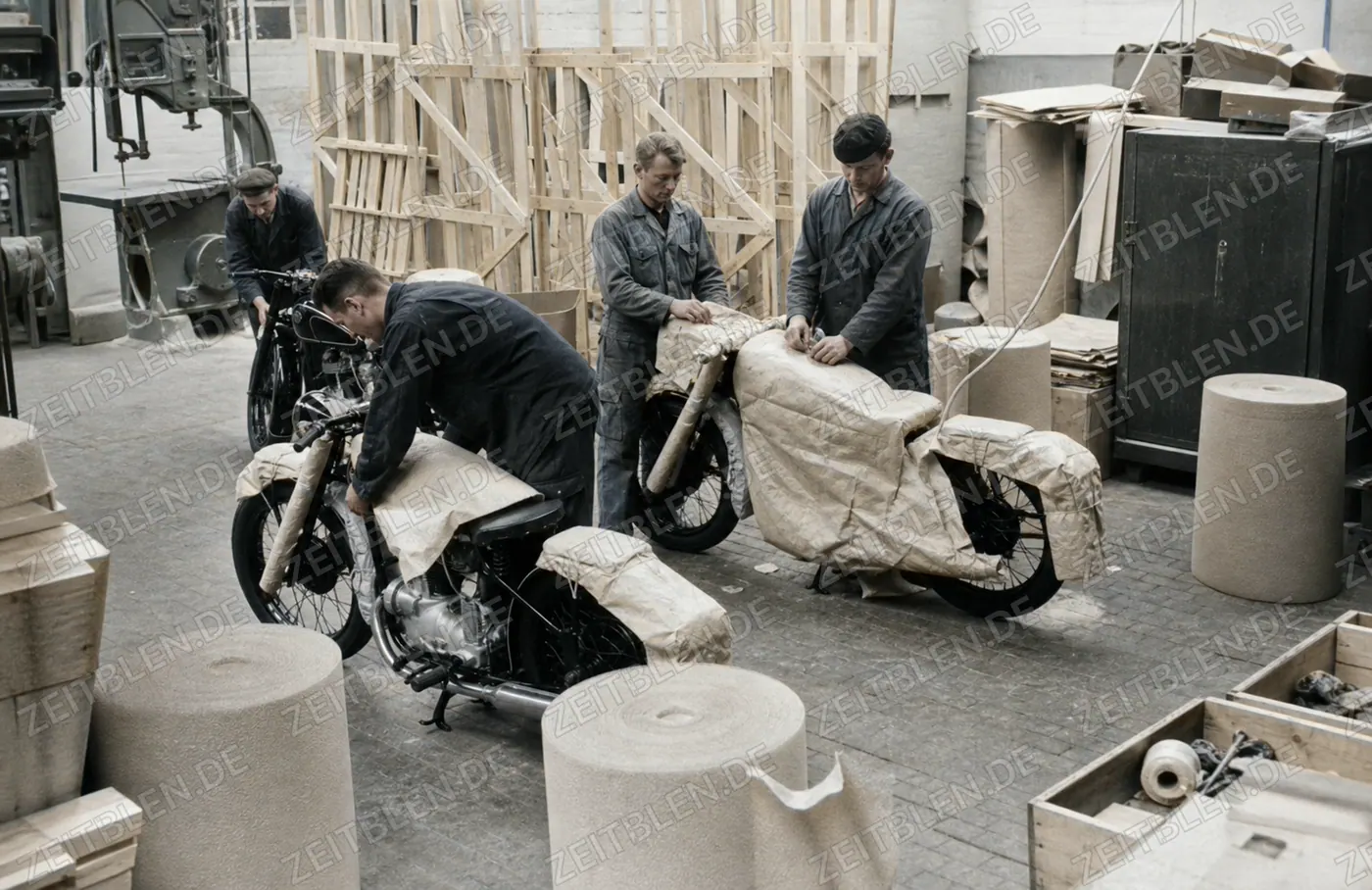 BMW-Motorräder beim Versand in München