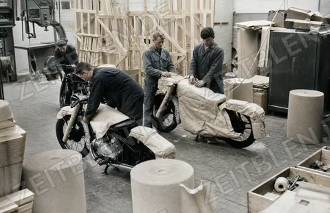 BMW-Motorräder beim Versand in München