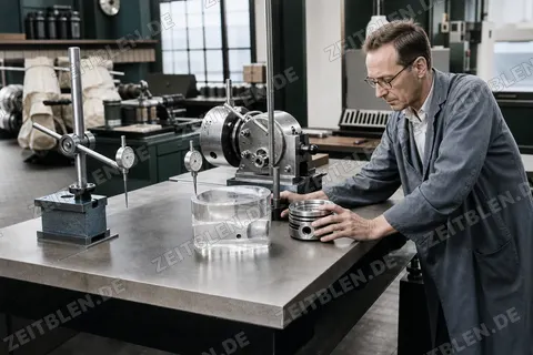 Qualitätskontrolle eines BMW-Motorradbauteils