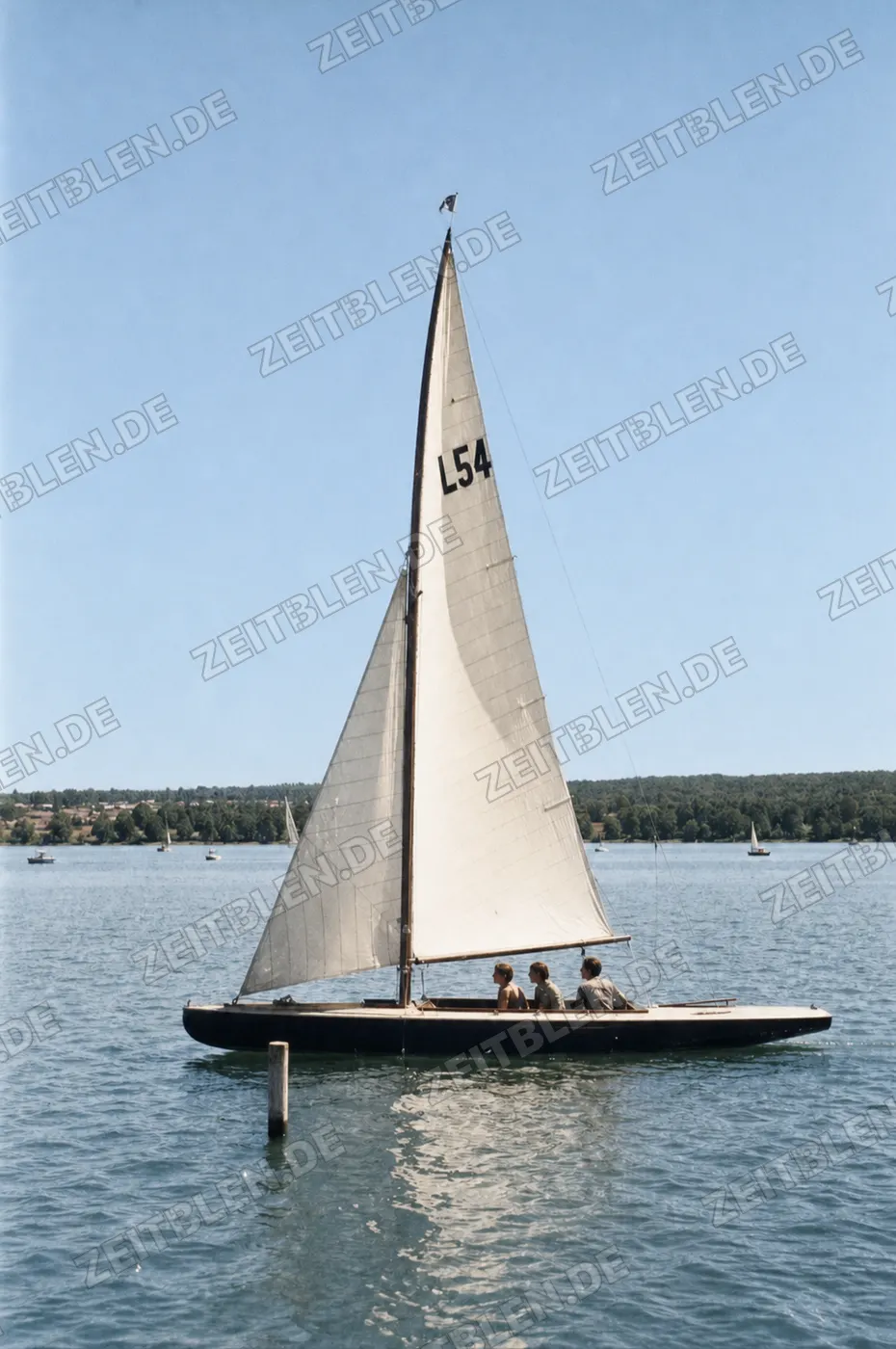 Segelboot auf dem Starnberger See, 31. Juli 1949