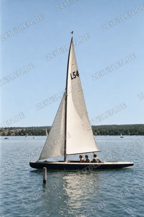 Segelboot auf dem Starnberger See, 31. Juli 1949