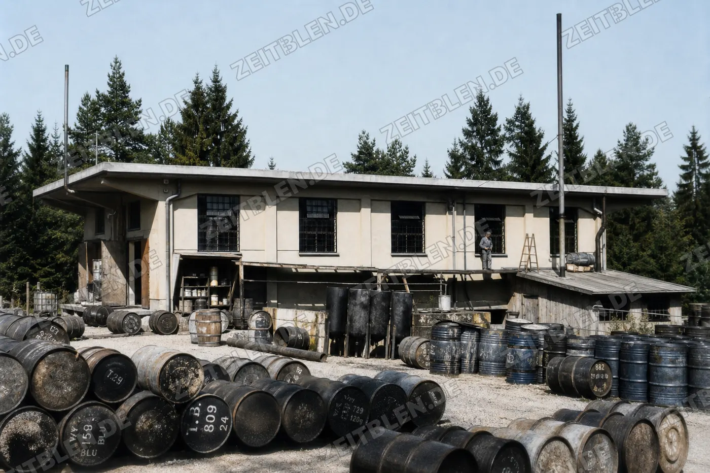 Außengelände der chemischen Fabrik Dr. Böhme