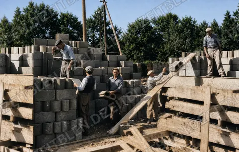 Maurerarbeiten mit Hohlblocksteinen