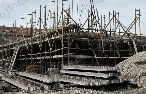 Rohbau auf einer Allianz-Baustelle in München
