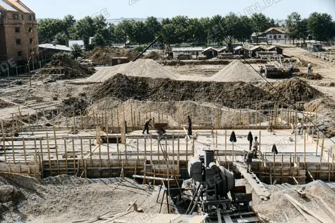 Überblick über eine Allianz-Baustelle in München
