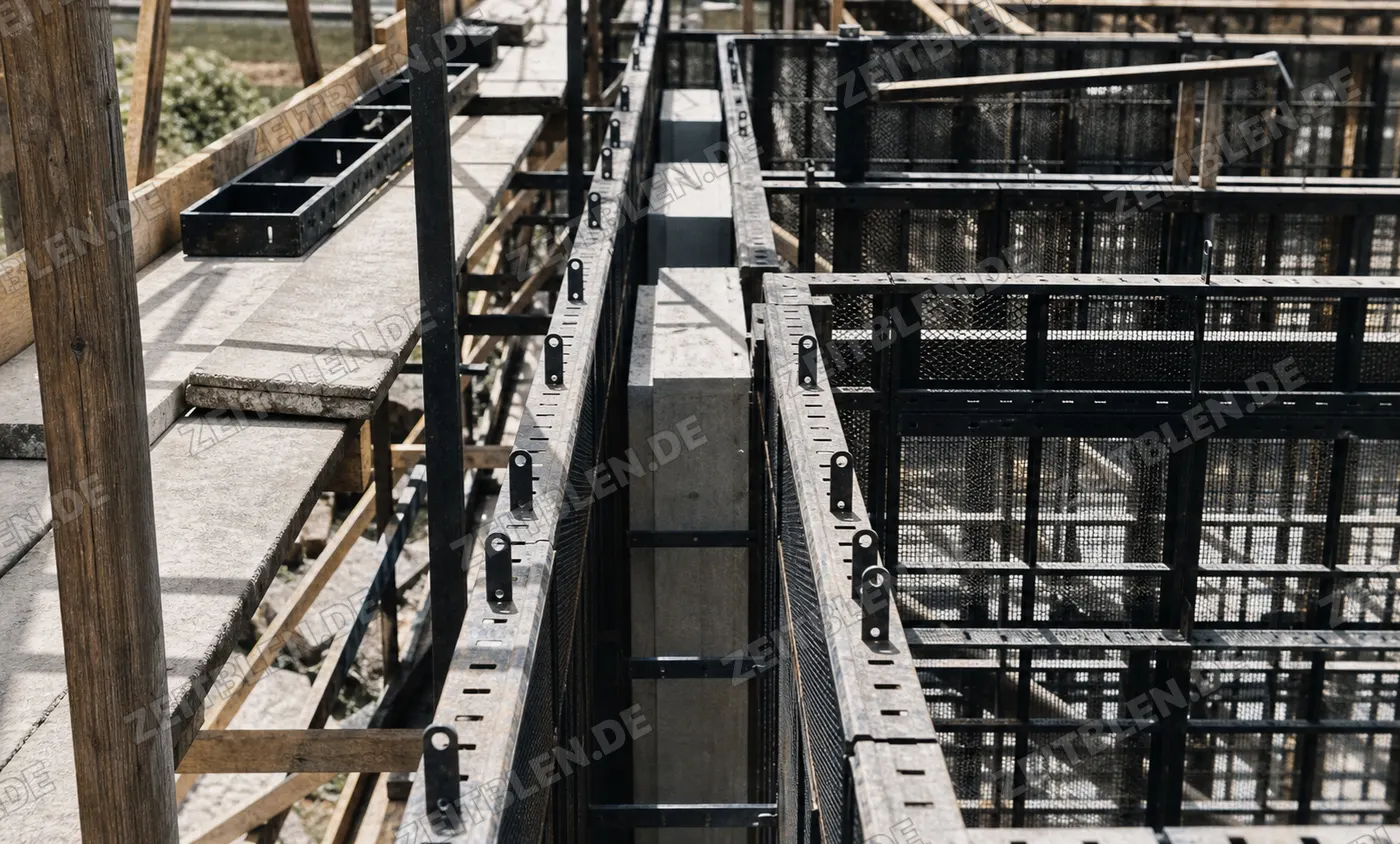 Schalung und Bewehrung auf einer Allianz-Baustelle