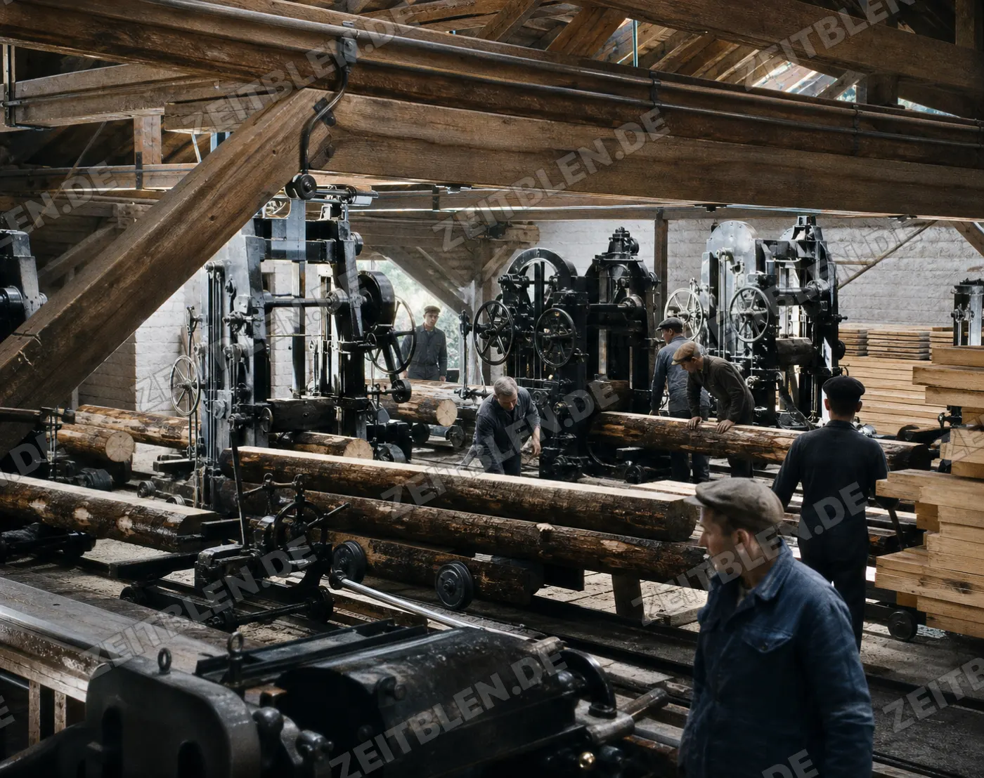 Maschinenhalle im Sägewerk Kirsch & Söhne in Allach