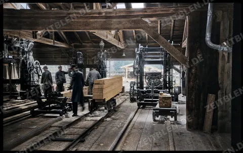 Innerbetrieblicher Holztransport im Sägewerk Kirsch & Söhne
