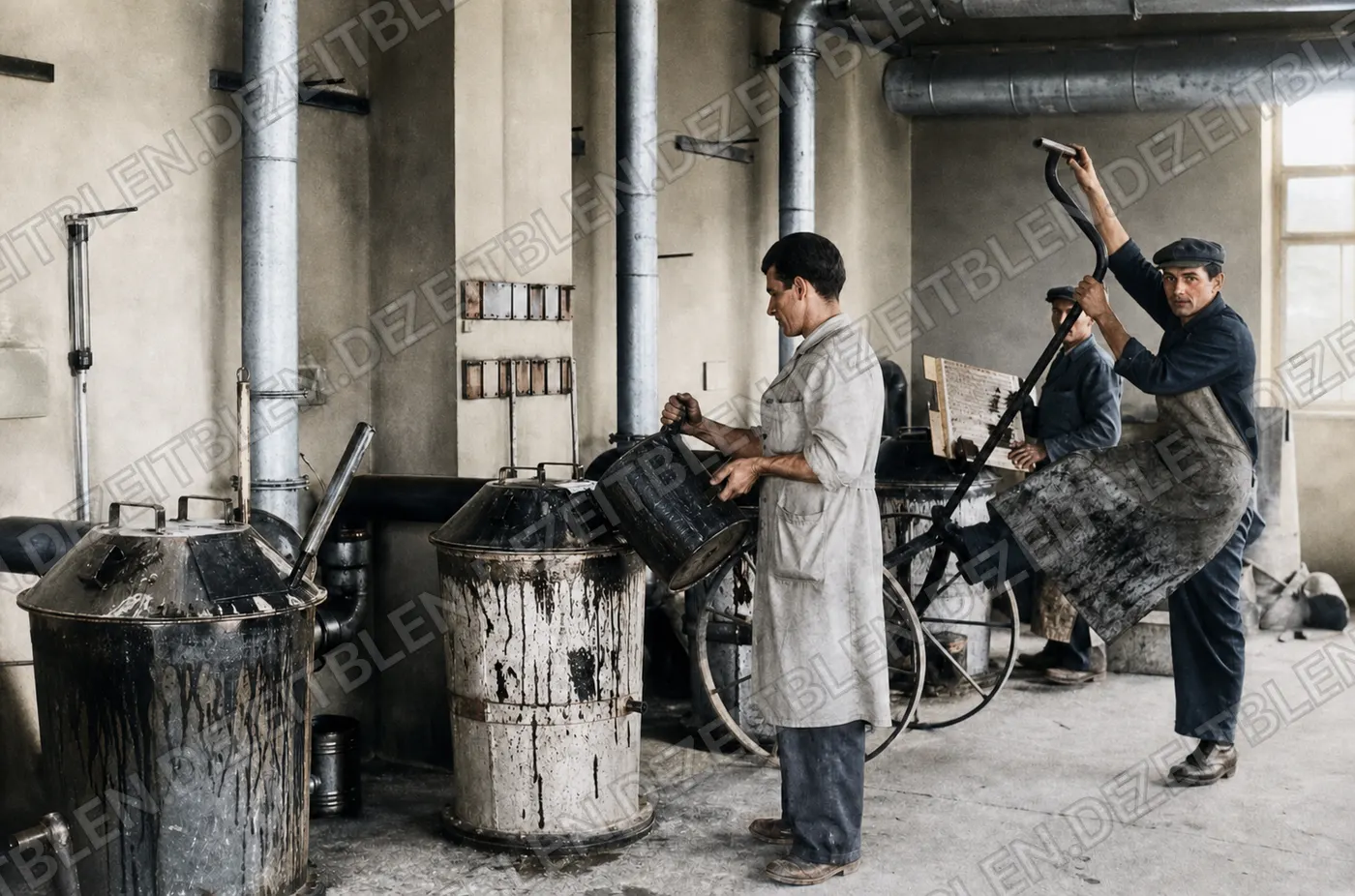 Lackmischung in einer chemischen Fabrik an der Schweppermannstraße