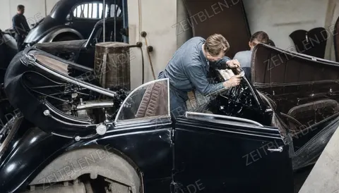Cabriolet-Reparatur in der Auto-Henne-Werkstatt