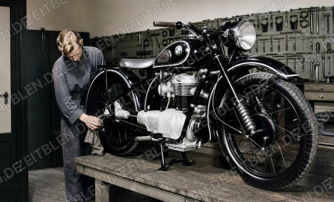 Motorradwartung auf der Hebebühne bei Henne