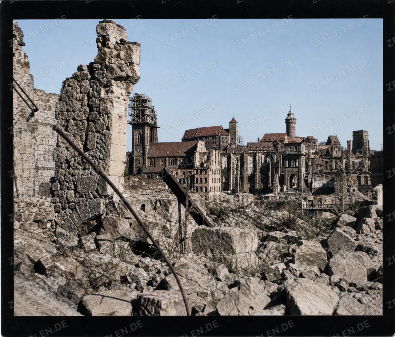 Nürnberger Altstadt in Trümmern, 23. April 1949