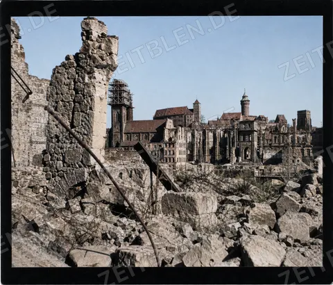 Nürnberger Altstadt in Trümmern, 23. April 1949