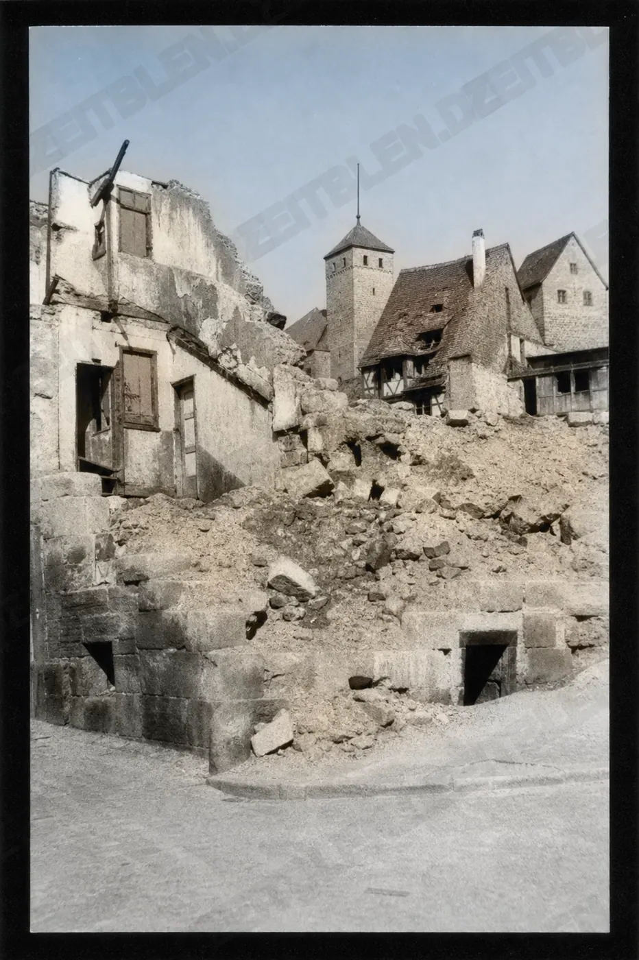 Trümmerfeld in der Nürnberger Altstadt, April 1949
