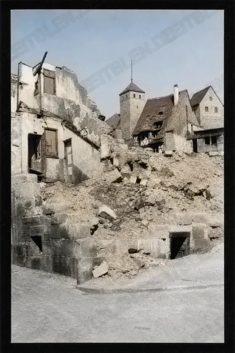 Trümmerfeld in der Nürnberger Altstadt, April 1949