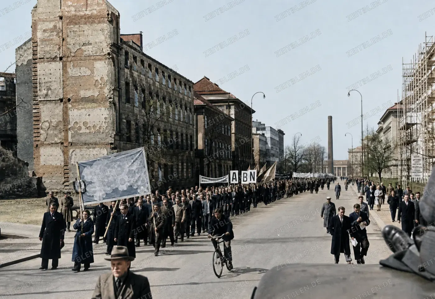 Protestmarsch des Antibolschewistischen Blocks in München, 1949
