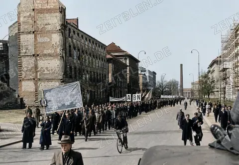 Protestmarsch des Antibolschewistischen Blocks in München, 1949