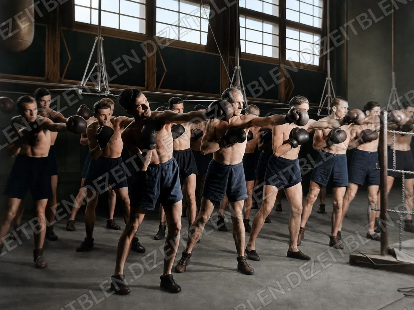 Boxtraining in einer Berliner Sporthalle
