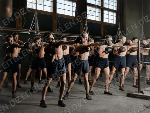 Boxtraining in einer Berliner Sporthalle
