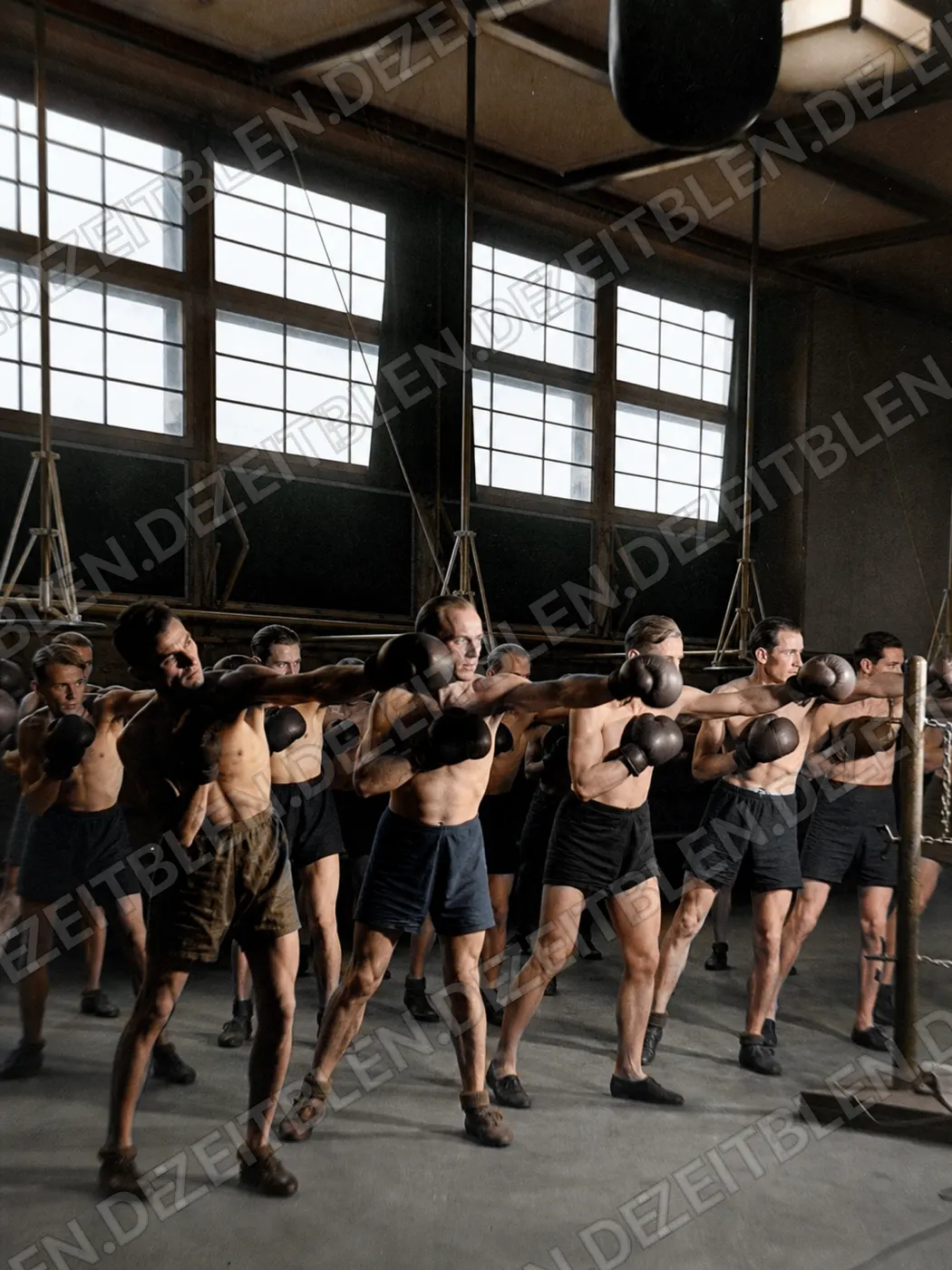 Sparringuebungen beim Boxtraining