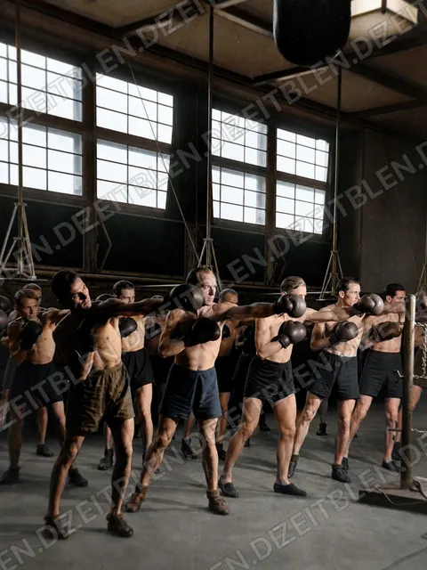 Sparringuebungen beim Boxtraining