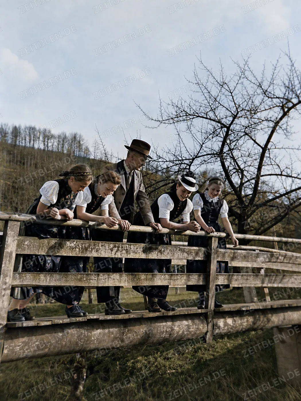 Kindergruppe bei einem Sonntagsausflug