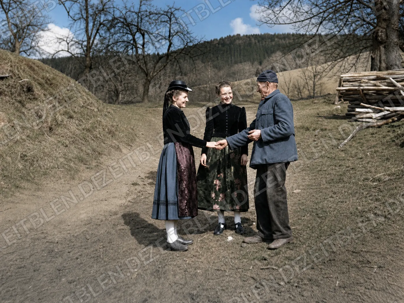 Begegnung bei einem Ausflug in den 1930er Jahren