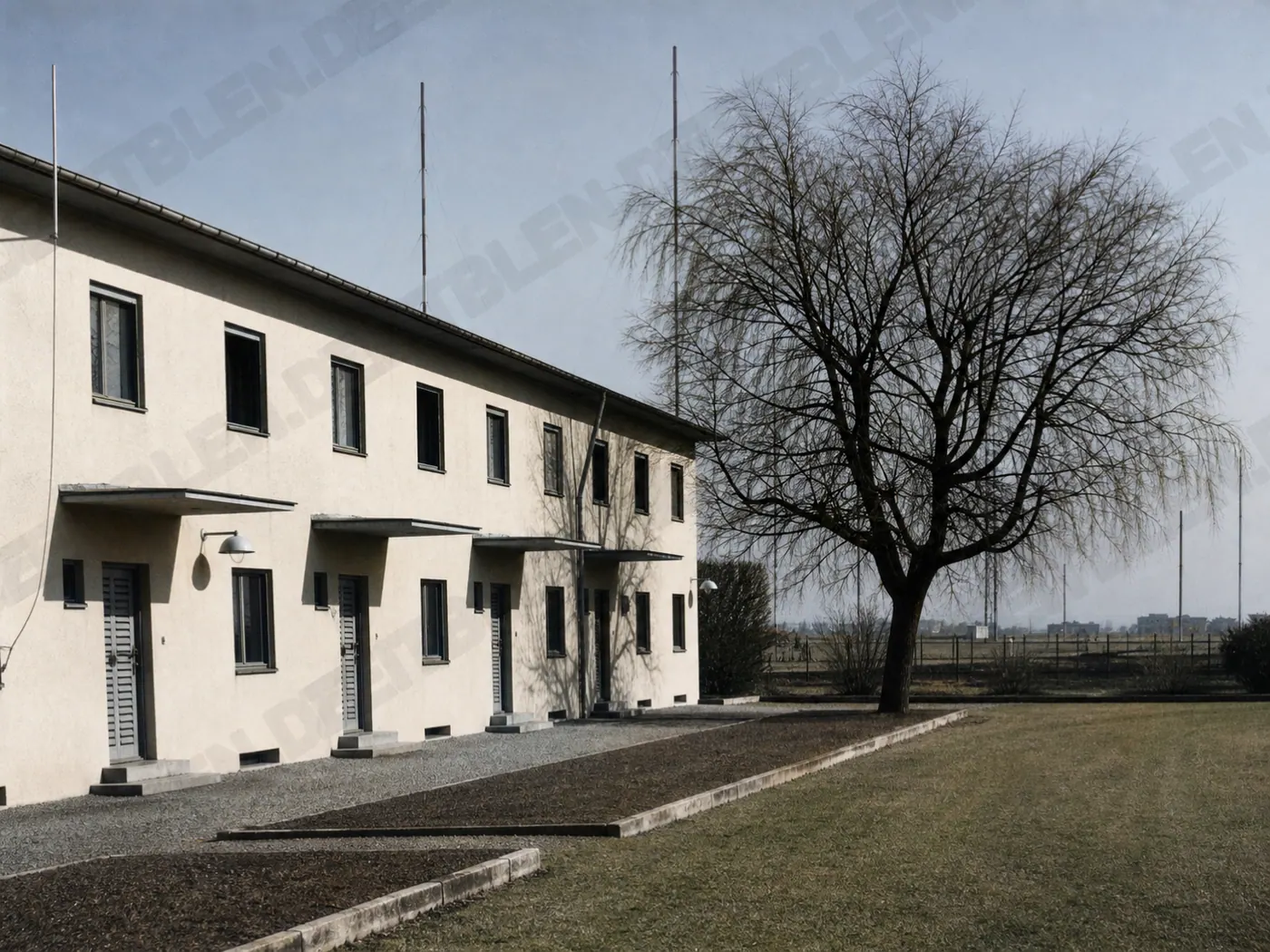 Gebäude der Senderanlage Ismaning des Bayerischen Rundfunks