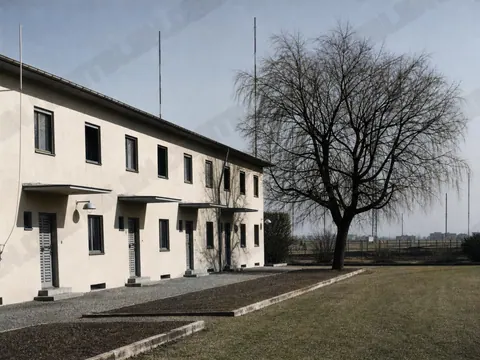 Gebäude der Senderanlage Ismaning des Bayerischen Rundfunks