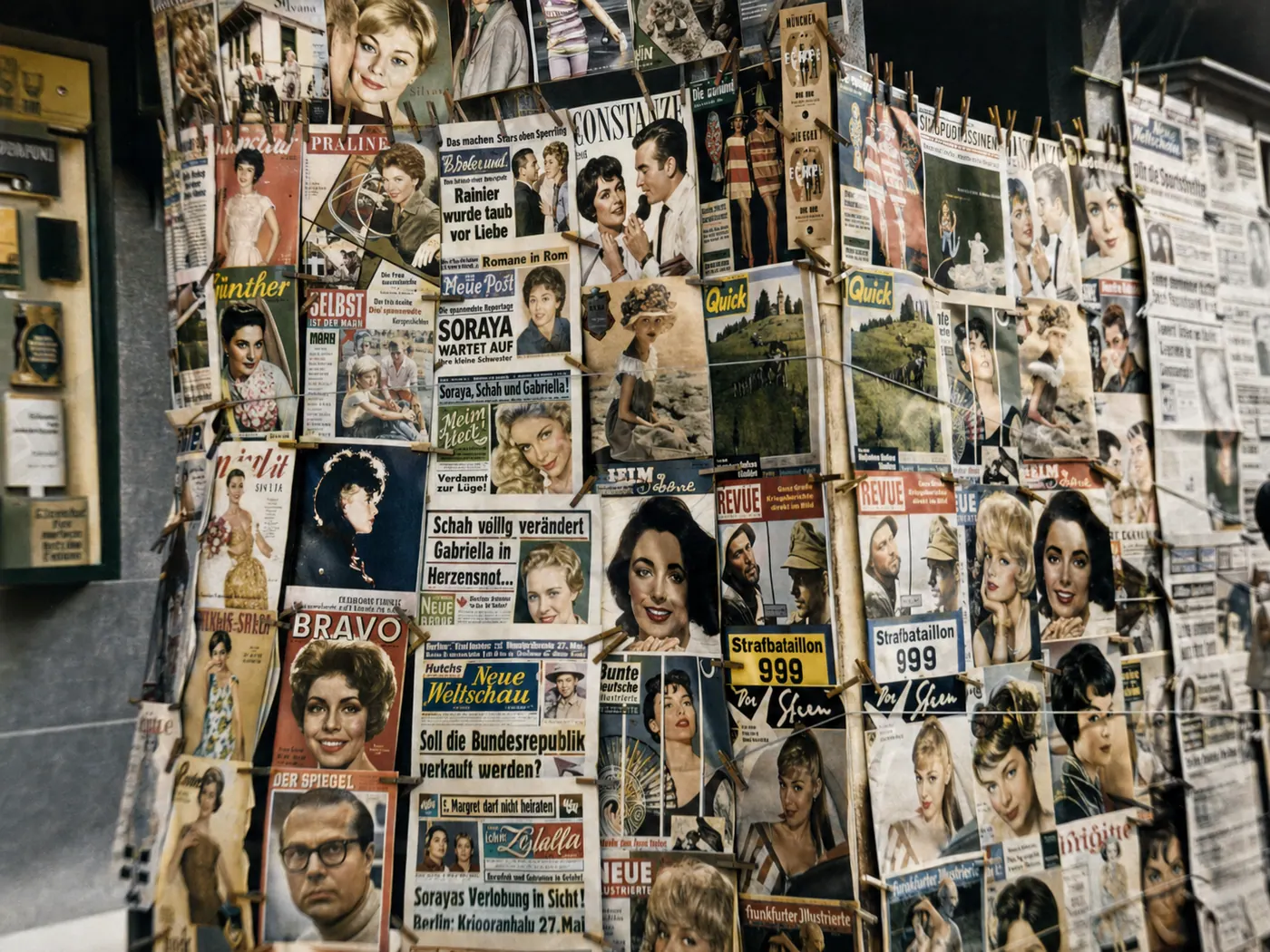 Illustrierte und Zeitungen am Münchner Kiosk