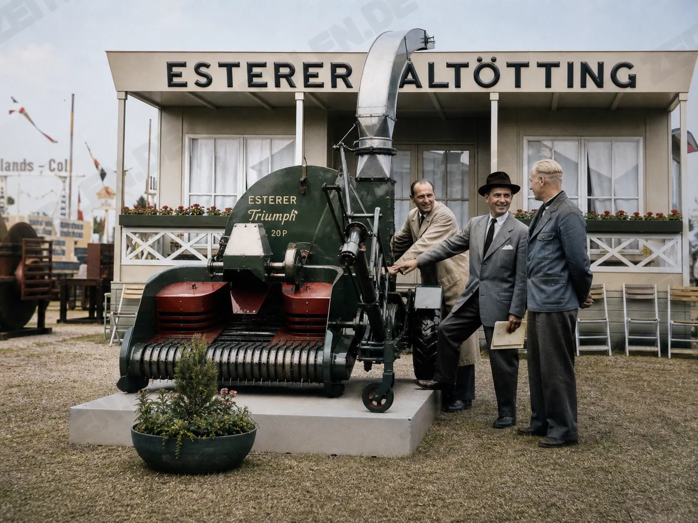 Esterer-Triumph-Maschine auf der Landwirtschaftsausstellung