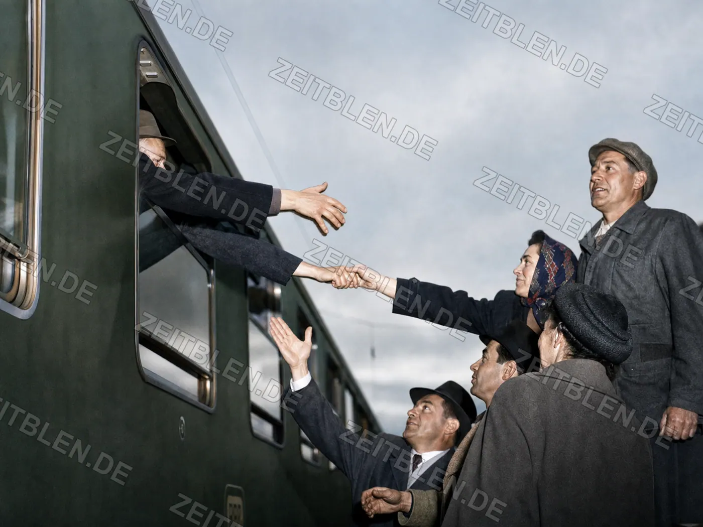 Abschied am Zugfenster