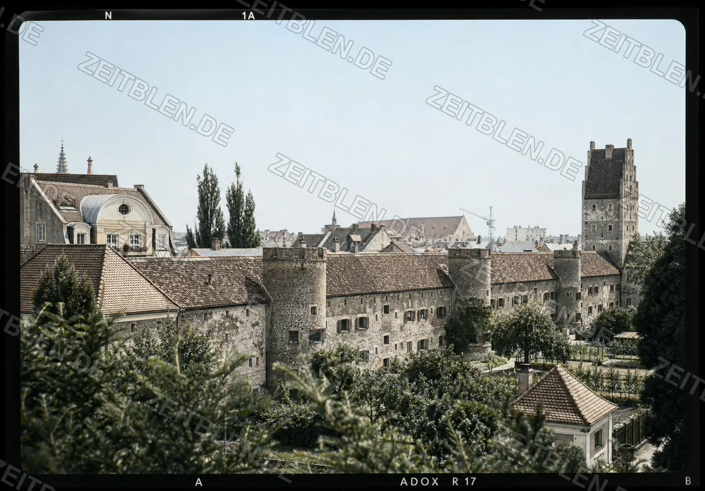 Historische Stadtansicht von Ingolstadt mit Schlossbauten