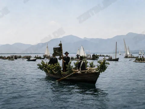 Bootsprozession zur Fraueninsel im Chiemsee