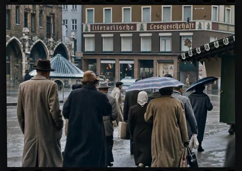 Schlechtes Wetter in München, 1956