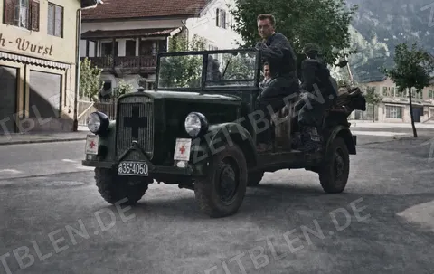 Bergwacht-Fahrzeug in Bayern, 1953