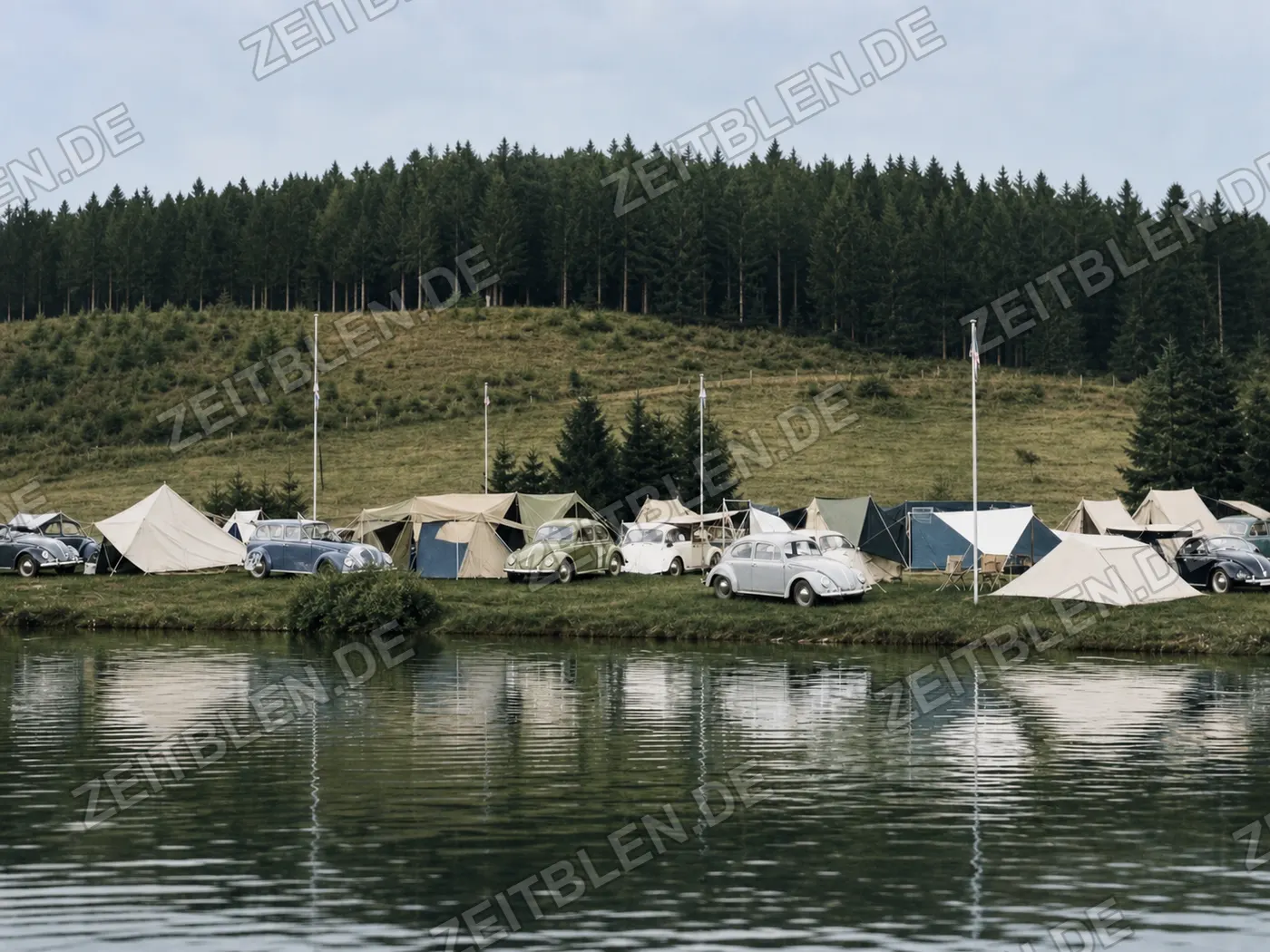 Zeltplatz am See, 1951