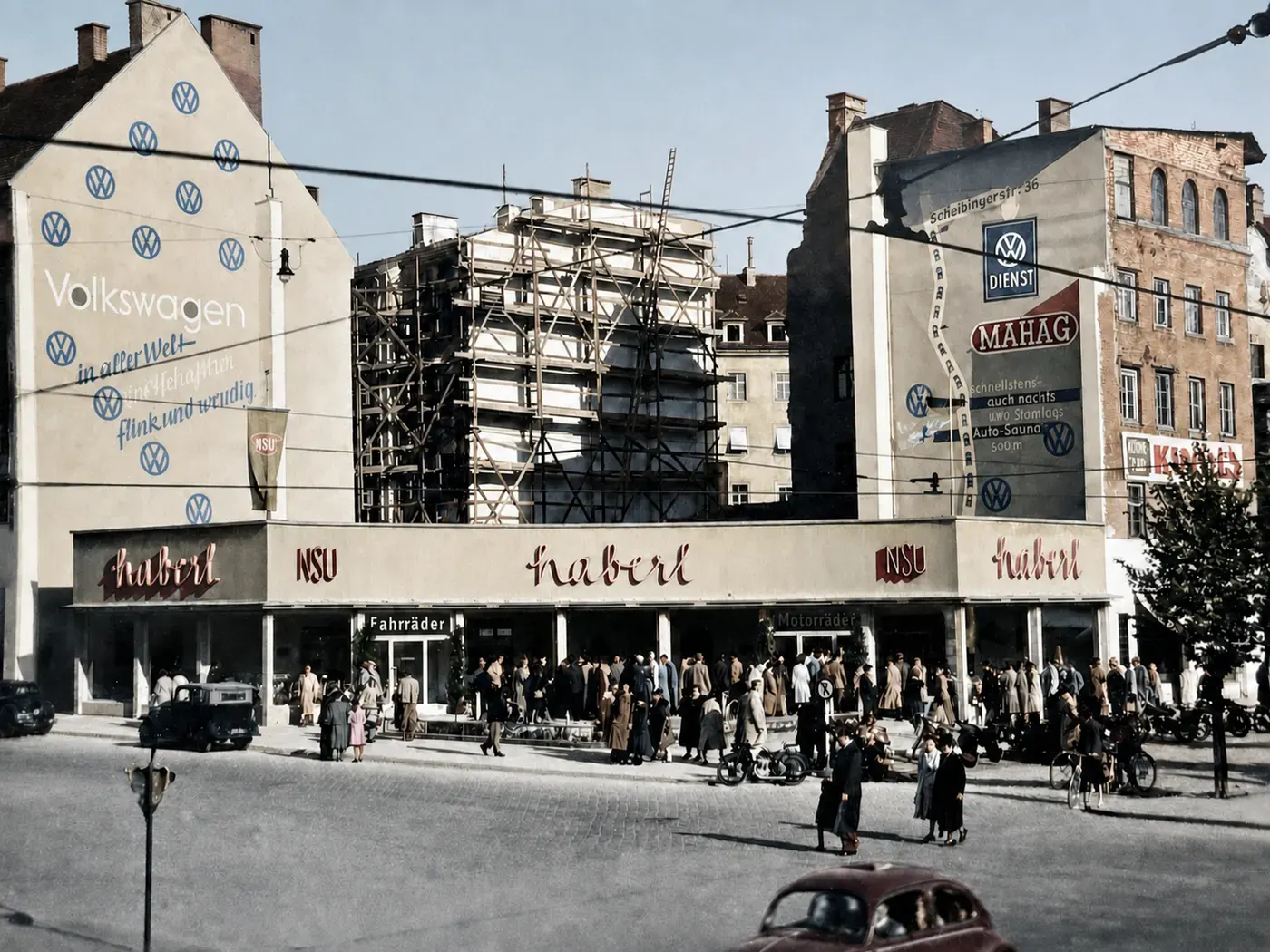 Eröffnung von Haberl am Isartorplatz in München, Ende September 1952