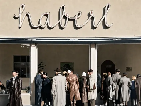 Besucher vor Haberl am Isartorplatz, München, 21. September 1952