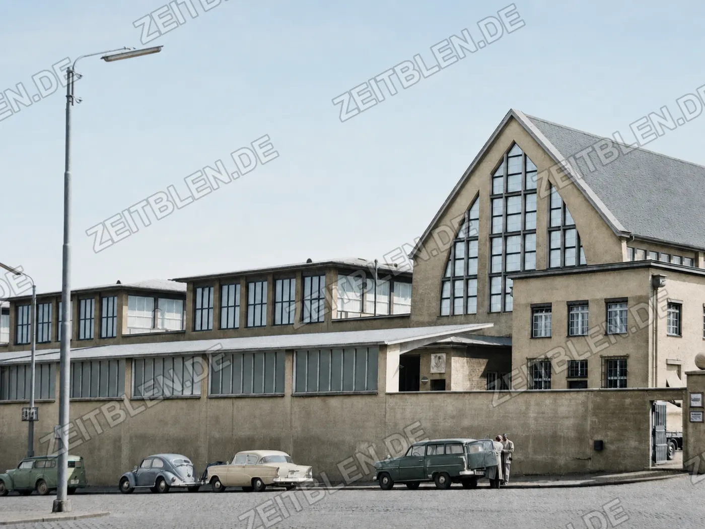 Gebäudefront der Großmarkthalle München, 1951