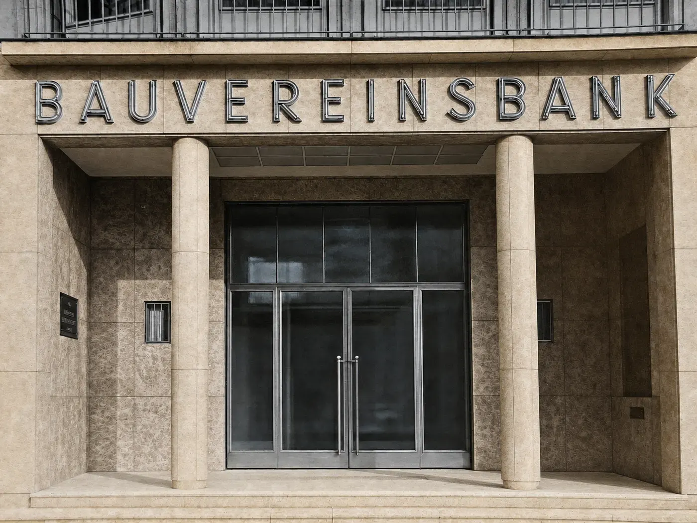Eingang der Bauvereinsbank München