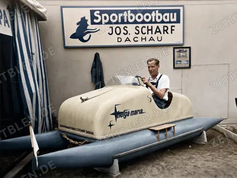 Sportboot von Josef Scharf auf der Handwerksmesse